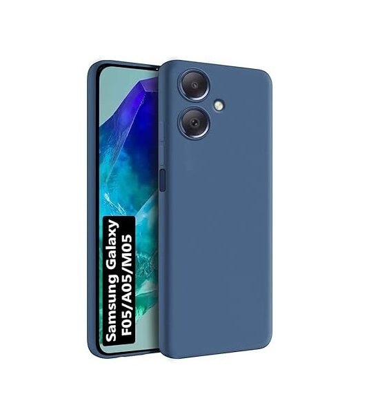Back Cover for Samsung Galaxy F05 / M05 / A05 | Camera Bump Protection (Silicone Blue)