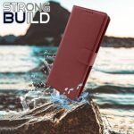 Mi Redmi K20 / K20 Pro Flip Case Leather Finish | Inside TPU with Card Pockets | Wallet Stand and Shock Proof (Brown)
