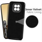 Back Cover Case for Realme C63 5G | Matte Soft Silicon Flexible | Camera Bump Protection (Silicone Black)