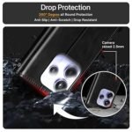 Flip Cover Back Case Cover for Redmi Note 14 5G | Flexible | Leather Finish | Card Pockets Wallet & Stand (Black)