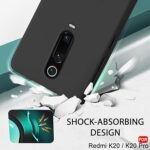 Silicone Back Cover Case for Mi Redmi K20 / K20 Pro | Soft Micro-Fibre Lining Inside | Camera Protection (Silicone, Black)
