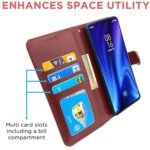 Mi Redmi K20 / K20 Pro Flip Case Leather Finish | Inside TPU with Card Pockets | Wallet Stand and Shock Proof (Brown)