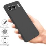 Back Cover for OnePlus Nord 4 5G Back Cover Camera Protection Soft Liquid Silicone Protective Cover (Silicone, Black)