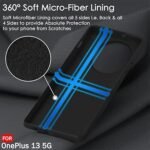 Silicone Back Cover Case for OnePlus 13 5G | Soft Micro-Fibre Lining Inside | Camera Protection Bump (Silicone, Black)