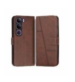 Vivo Y29 5G Flip Cover | Card Pockets Wallet & Stand (Flip, Brown)