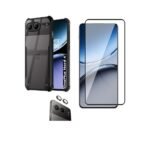 3-in-1 combo Pack Transparent Back Case for OnePlus Nord 4 5G + Screen Glass + Camera Lens Protector (Eagle)