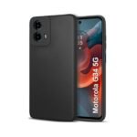 3 in 1 Combo Pack for Motorola Moto G34 5G | Moto G45 5G – Silicone Black Cover (Back Cover + Camera Lens Protector + Tempered Glass)
