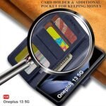 Flip Cover Back Case for OnePlus 13 5G | Genuine Leather Finish | Designer Button | Inbuilt Pockets & Stand | Wallet Style (Flip Blue)