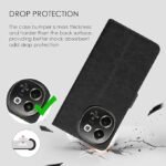 Flip Cover Back Case for Tecno Pova 6 Neo 5G | Premium Leather Finish | Inbuilt Pockets & Stand (Flip Black)