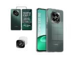 3 in 1 Combo Pack for Realme C63 5G – Transparent (Back Cover + Camera Lens Protector + Tempered Glass)