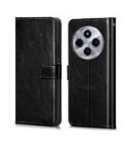 3 in 1 Combo Pack for Redmi A4 5G | Poco C75 5G | 14C 5G | Poco M7 – Flip Black Cover (Back Cover + Camera Lens Protector + Tempered Glass)