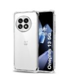 OnePlus 13 5G Ultra Clear Soft Back Cover (Transparent) + Tempered Glass + Camera Lens Protector | 3-in-1 Combo pack