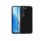 3 in 1 Combo Pack for Vivo Y29 5G – Silicone Black (Back Cover + Camera Lens Protector + Tempered Glass)