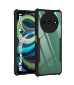 3-in-1 Combo Pack (Eagle, Transparent) Back Case for Redmi A3 / A3x / Poco C61 (4G) + Camera & Screen Protection