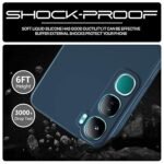 Back Cover for Vivo Y300 5G | Matte Silicone Flexible Mobile Case | Camera Protection - Blue