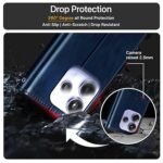 Flip Cover Back Case Cover for Redmi Note 14 5G | Flexible | Leather Finish | Card Pockets Wallet & Stand (Blue)