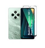 3 in 1 Combo Pack for Redmi A4 5G | Poco C75 5G | 14C 5G | Poco M – Transparent Cover (Back Cover + Camera Lens Protector + Tempered Glass)