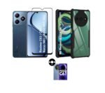 3-in-1 Combo Pack (Eagle, Transparent) Back Case for Redmi A3 / A3x / Poco C61 (4G) + Camera & Screen Protection