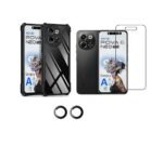 3 in 1 Combo Pack for Tecno Pova 6 Neo 5G – Eagle Black (Back Cover + Camera Lens Protector + Tempered Glass)
