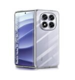 Mi Redmi Note 14 Pro 5G / Poco X7 5G - Transparent Back Cover Case | 3-in-1 Combo (Tempered Glass & Camera Lens)