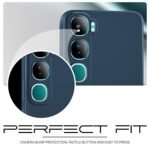 Back Cover for Vivo Y300 5G | Matte Silicone Flexible Mobile Case | Camera Protection - Blue