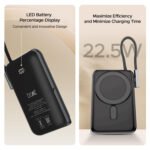 boAt Energyshroom PB330 MagnaCharge 10000 mAh Magnetic Wireless Power Bank w/ 15W Wireless Charging