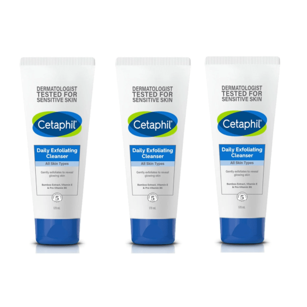 Cetaphil Daily Exfoliating Cleanser 178 ml for Normal, Dry & Oily Skin,Scrub For Glowing Skin, Non-irritating (Pack Of 3)