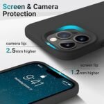 Silicone Bumper Case for iPhone 13 Pro (Black) | Camera Lens (Black) | Matte Finish Back Membrane screen Guard (Pack Of 3) Combo