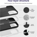Silicone Bumper Case for iPhone 13 Pro (Black) | Camera Lens (Black) | Matte Finish Back Membrane screen Guard (Pack Of 3) Combo