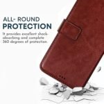 Oppo K12X 5G Flip Cover | Premium Leather Finish Flip Cover | with Card Pockets | Wallet Stand (Flip Brown)