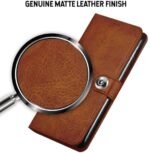 Motorola Moto G54 5G | Moto G64 5G| Leather Finish Cover & Flexible Stand Design | Card and Money Pocket (Flip Brown)