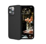 Silicone Bumper Case for iPhone 13 Pro Max (Black) | Camera Lens (Black) | Matte Finish Back Membrane screen Guard (Pack Of 3) Combo