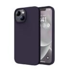 Silicone Bumper Case for iPhone 13 Mini (Deep Purple) | Camera Lens (Black) | Matte Finish Back Membrane screen Guard (Pack Of 3) Combo