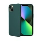 Silicone Bumper Case for iPhone 13 Mini (Green) | Camera Lens (Black) | Matte Finish Back Membrane screen Guard (Pack Of 3) Combo