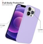 Silicone Bumper Case for iPhone 13 Pro (Purple) | Camera Lens (Black) | Matte Finish Back Membrane screen Guard (Pack Of 3) Combo