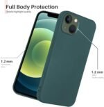 Silicone Bumper Case for iPhone 13 Mini (Green) | Camera Lens (Black) | Matte Finish Back Membrane screen Guard (Pack Of 3) Combo
