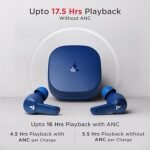 boAt Airdopes 411ANC in Ear TWS Earbuds with Active NoiseCancellation, Upto 20 Hours Playback and ASAP Charge(Blue Thnder)