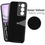 Realme P3x 5G / Realme 14X 5G | Camera Bump Protection | Matte Soft Silicon Flexible (Silicone Black)