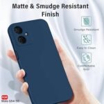 3 in 1 Combo Pack for Motorola Moto G54 5G / G64 5G – Silicone Blue (Back Cover + Camera Lens Protector + Tempered Glass)