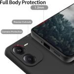 iQOO Z9x 5G Back Cover | Soft Silicone Slim Back Case Cover (Silicone Black)