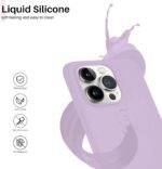 Silicone Bumper Case for iPhone 13 Pro (Purple) | Camera Lens (Black) | Matte Finish Back Membrane screen Guard (Pack Of 3) Combo