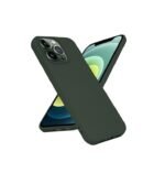 Silicone Bumper Case for iPhone 13 Pro Max (Pine Green) | Camera Lens (Black) | Matte Finish Back Membrane screen Guard (Pack Of 3) Combo