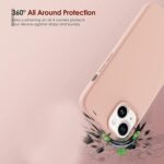 Silicone Bumper Case for iPhone 14 (Pink) | Camera Lens (Black) | Matte Finish Back Membrane screen Guard (Pack Of 3) Combo