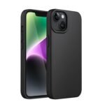 Silicone Bumper Case for iPhone 14 (Black) | Camera Lens (Black) | Matte Finish Back Membrane screen Guard (Pack Of 3) Combo