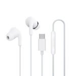 Xiaomi Type-C in-Ear Earphones with 12.4mm Drivers, HD Microphone, and IP54 Dust & Water Resistance (White)