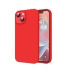 Silicone Bumper Case for iPhone 13 Mini (Red) | Camera Lens (Black) | Matte Finish Back Membrane screen Guard (Pack Of 3) Combo