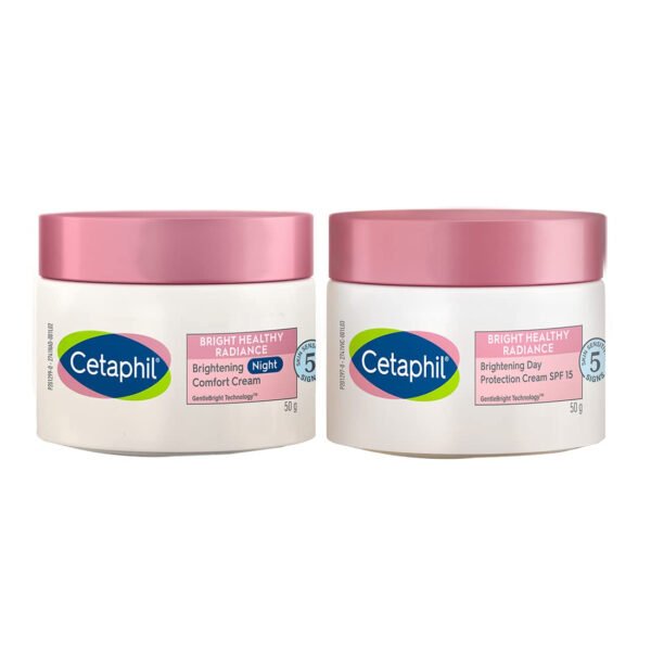 Cetaphil Brightening Day and Night Protection Cream, White, 50 ml Combo (Pack Of 2)