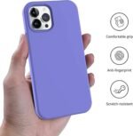 Silicone Bumper Case for iPhone 12 Pro Max (Purple) | Camera Lens (Black) | Matte Finish Back Membrane screen Guard (Pack Of 3) Combo