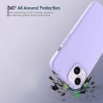 Silicone Bumper Case for iPhone 14 (Purple) | Camera Lens (Black) | Matte Finish Back Membrane screen Guard (Pack Of 3) Combo