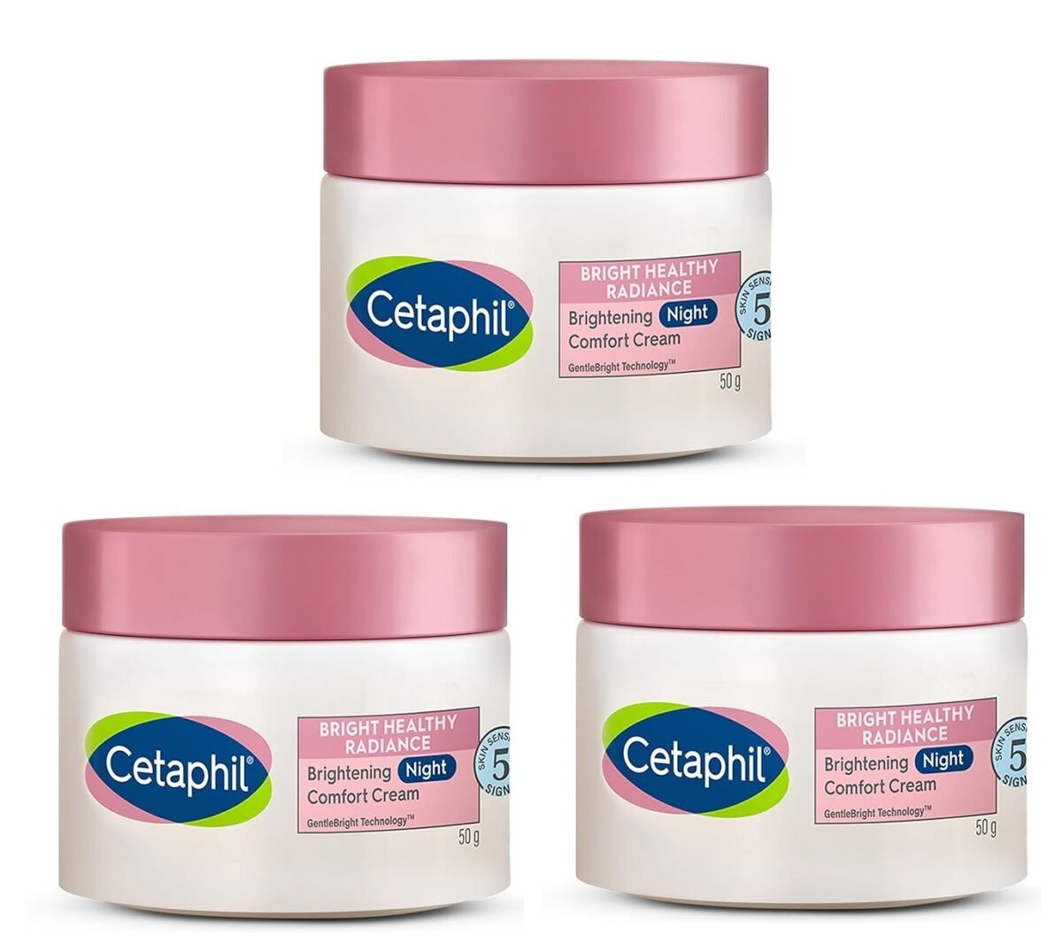 Cetaphil Brightening Night Comfort Cream - 50 g| For Dark Spots, Uneven Skin Tone (Pack Of 3)